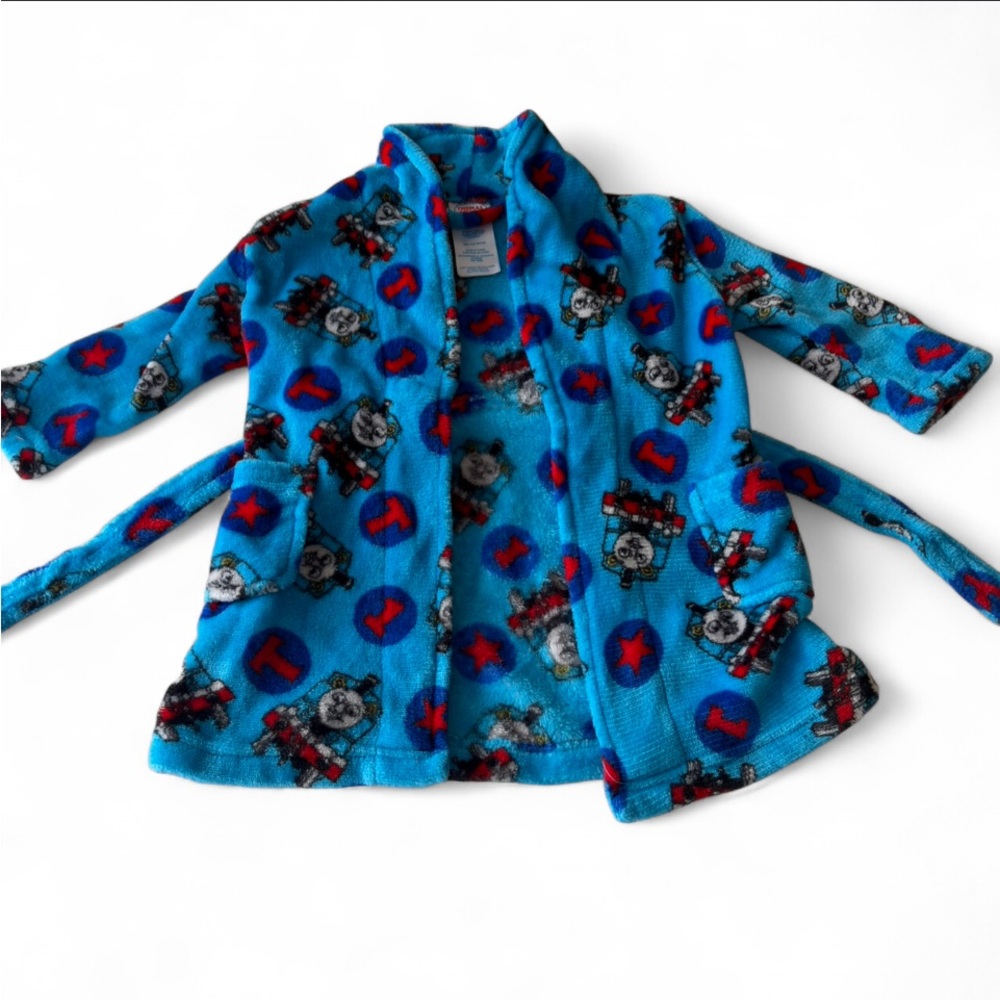 Thomas & Friends Blue Train Print Robe - Picture 4 of 5